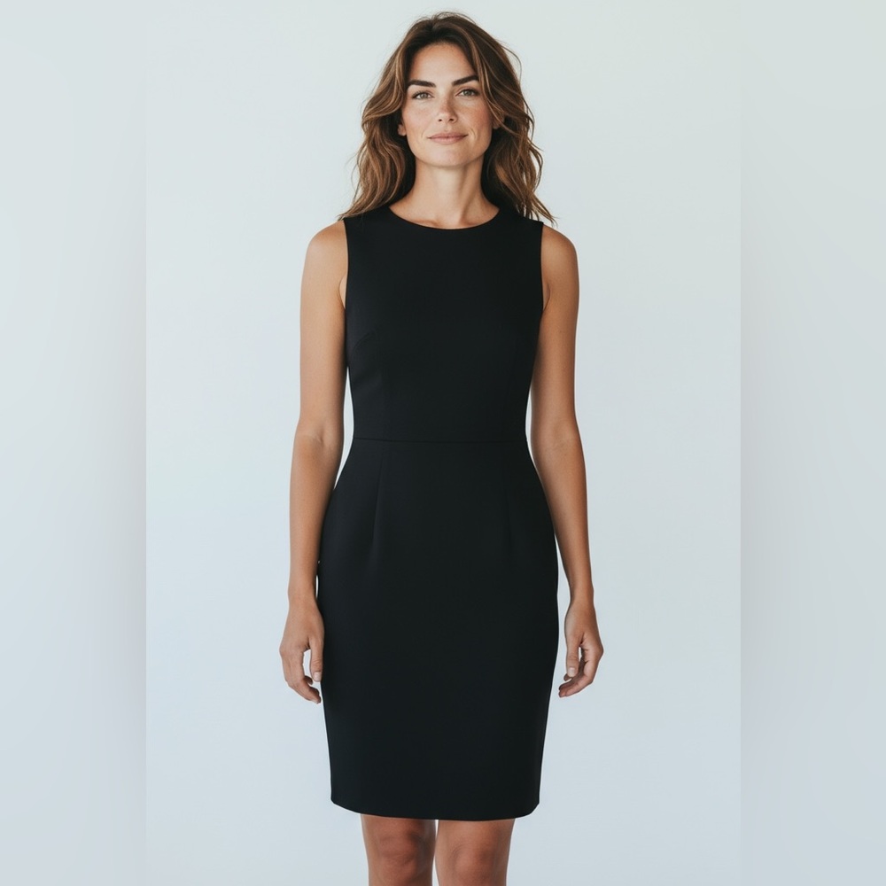 NWT Open Edit Black Sleeveless Bodycon Dress Classic Minimal XXS